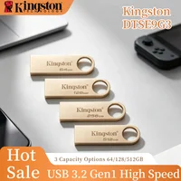 Kingston High Speed Metal USB 3.2 Flash Drive for TV Car Max 220MB/s Read 100MB/s Write Pen Drive USB Disk Stick Pro 1