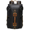 Vintage Leather Man16 inch Laptop Backpack Waxed Canvas Shoulder Rucksack Carry-On Travel Backpack for Men Women 1