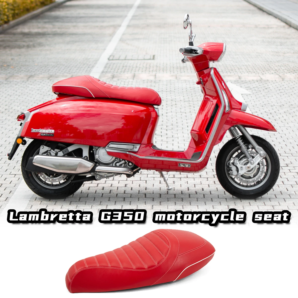 Cuscino Doppio Sedile Piatto Moto Retrò Personalizzato Per Lambretta G350