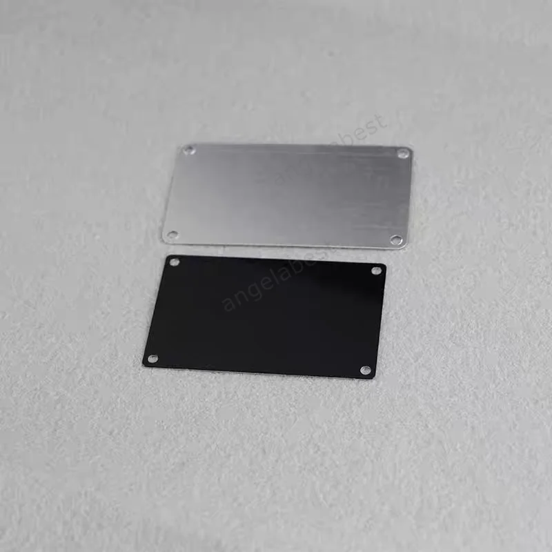 10pcs Black Blue Pad Printing Baking Paint Aluminum Sheet Steel Plate Processing Custom Blank Mirror Laser Engraving Marking