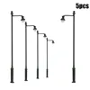 5pcs Model Railway 1:87 Lamp Post Street Lights HO OO Scale LEDs 3.54in Yard Garden Decorative Micro Landscape Decoration Lamp 6
