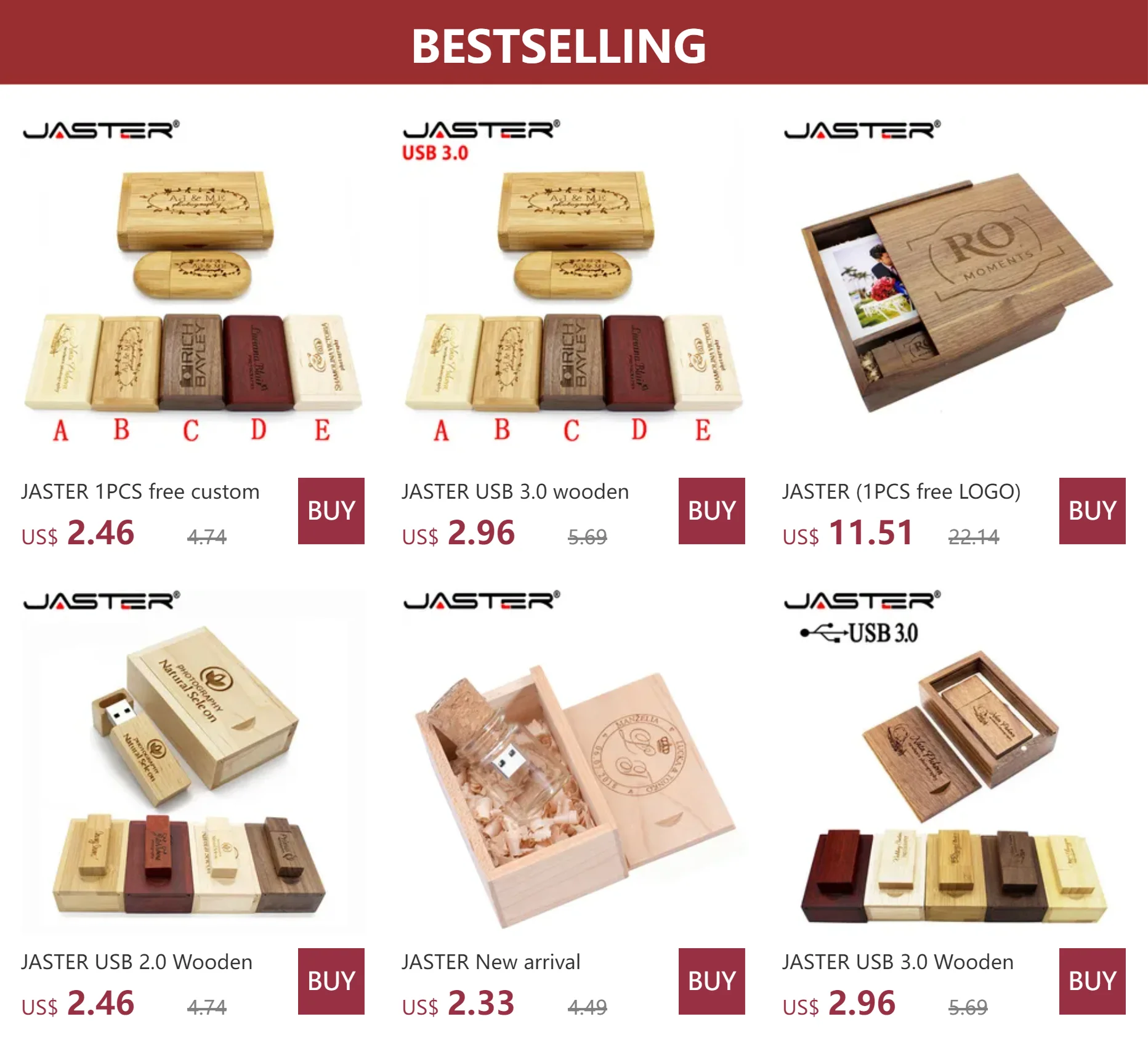 madeira usb flash drive de bordo de