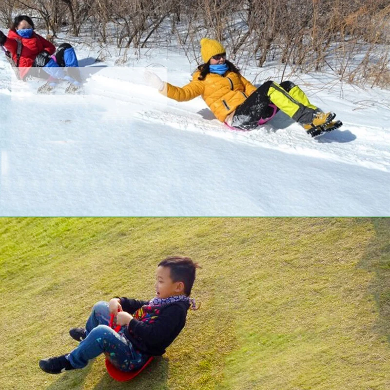 Durable Plastic Winter Sports Snow Sled Sledge Skiing Board, Outdoor Sand Grass Sleigh Slider for Adults and Kids