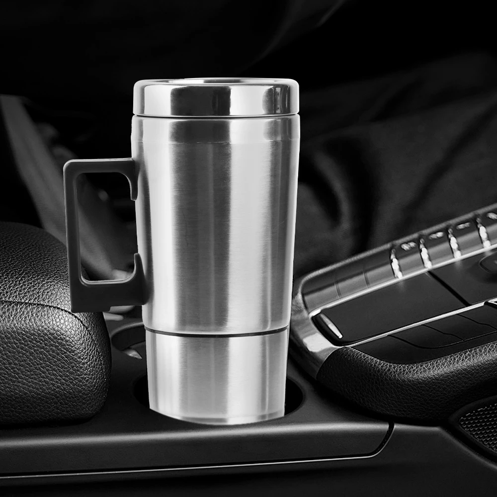 스테인레스 스틸 차량 전기 난방 컵, 캠핑 여행 주전자, 12V, 24V, 300ml