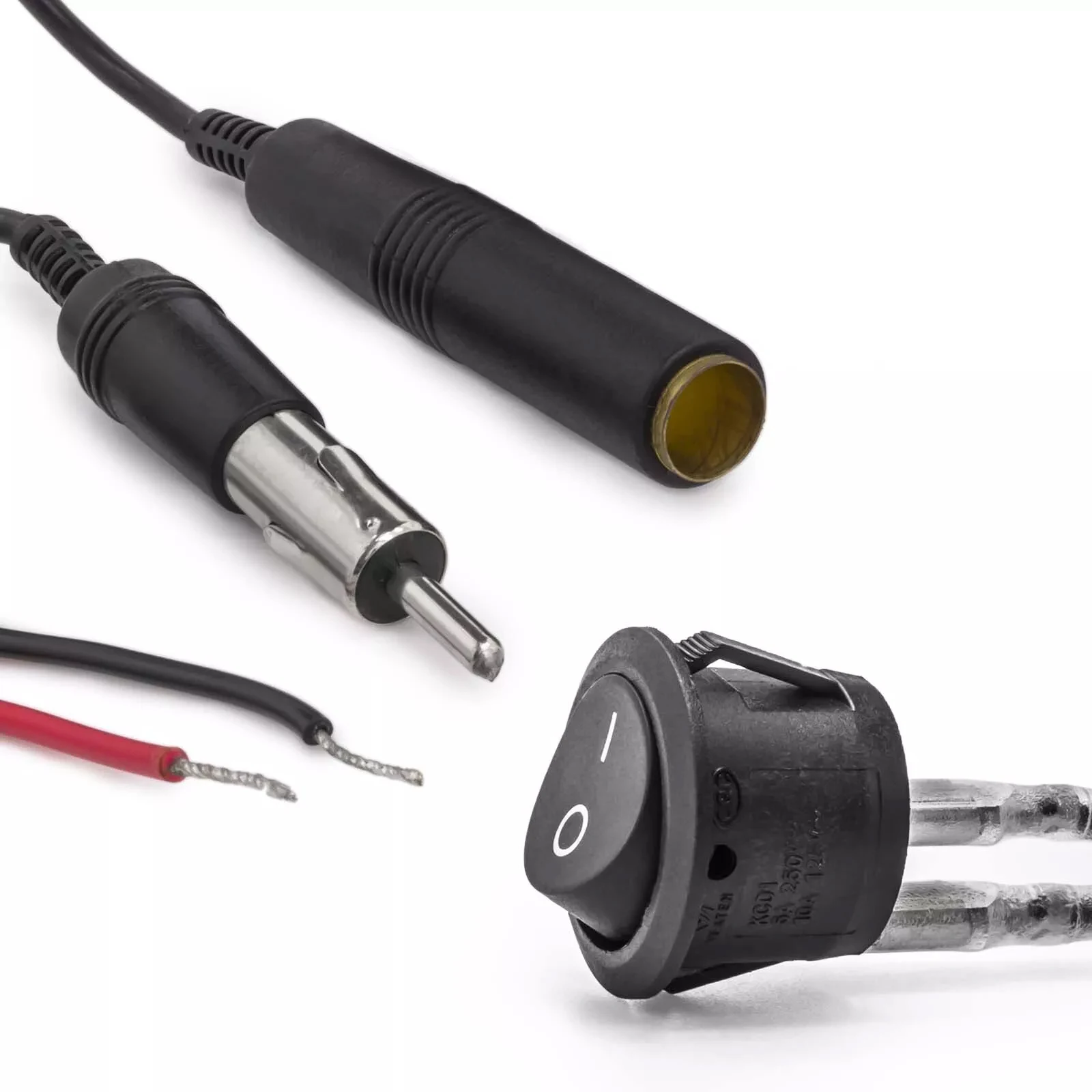FM Modulator Stereo MP3 Car Antenna Cable Car Radio RCA AUX Adapter Universal