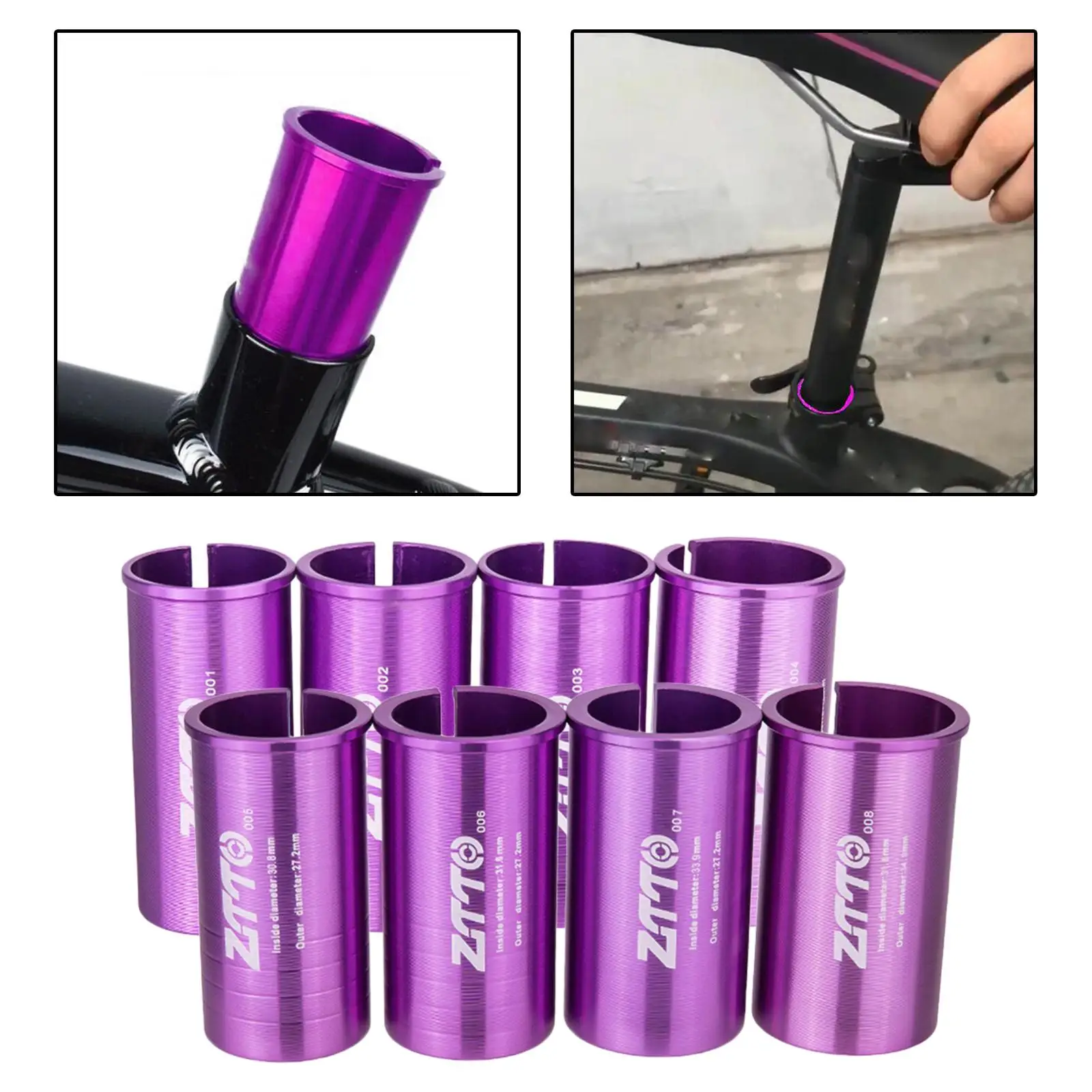 RoadBikeSeatPostShimAlloyTubeSleeveAdapterSeatpostConvertfit