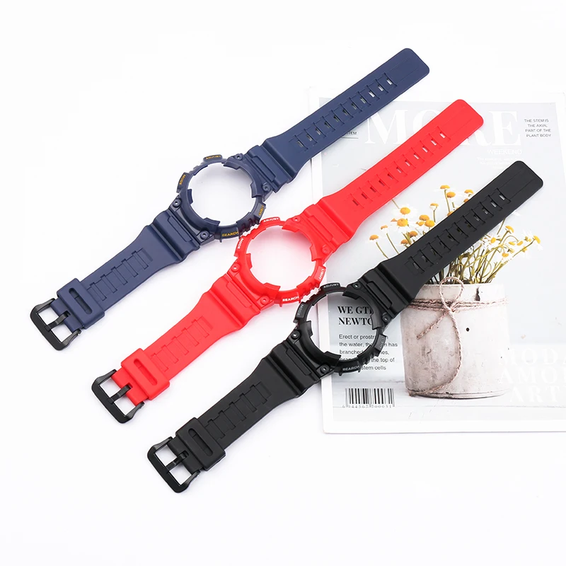 Resin strap case for Casio AQ-S810W outdoor sports waterproof watch strap accessories Watch band Buckle