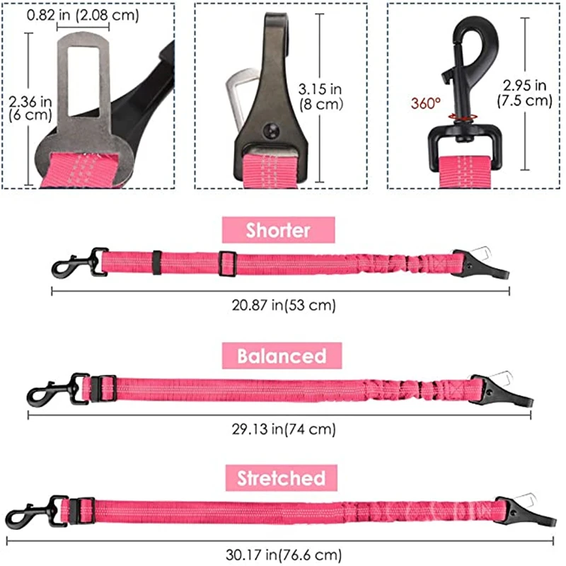 Haustier Hund Auto Sitz Gürtel Lanyard Reise Haul Fahrzeug Sicherheit Liefert Hund Leinen Versenkbare Stretch Leine für Große Hunde Tier – Detail 10