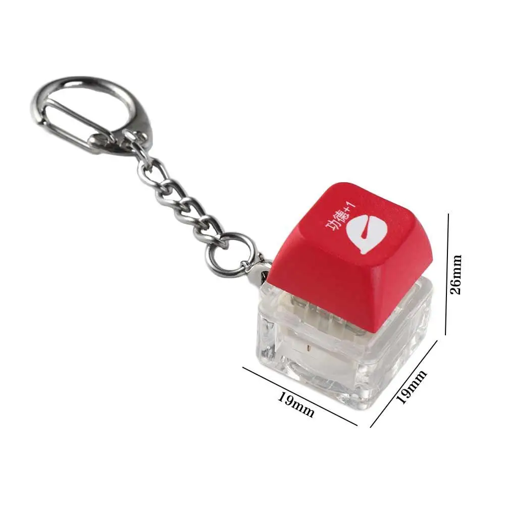 Luminous Fingertip Button Keychain Stress Relief Fidget Button Keycap Decompression Toy Finger Keyboard Antistress Fidget Toy 6