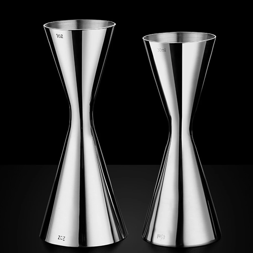 30/45ml Jigger for Bartender Stainless Steel Cocktail Jigger with Measurements Double-Headed 1/2oz for Home Bar Party Club Tool