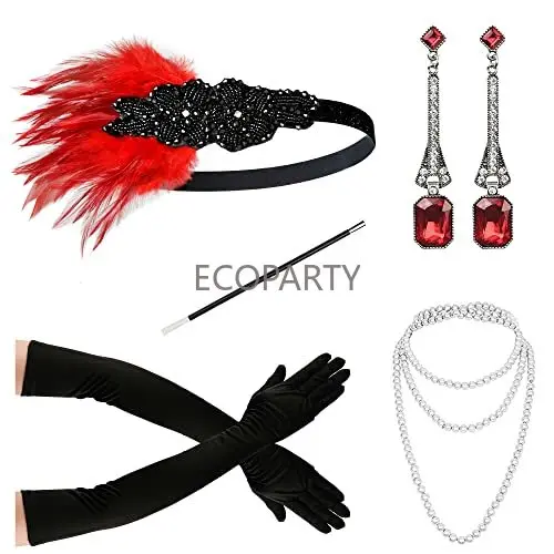 Set de accorios del años 20 con chal envolvente, chal de noche con lentejuelas y diadema de plumas para mujer, accorios de disfraz de los años 20 de Gatsby para mujer, regalo Set de accorios del años 20 con chal envolvente, chal de noche con lentejuelas y diadema de plumas para mujer, accorios de disfraz de los años 20 de Gatsby para mujer, regalo