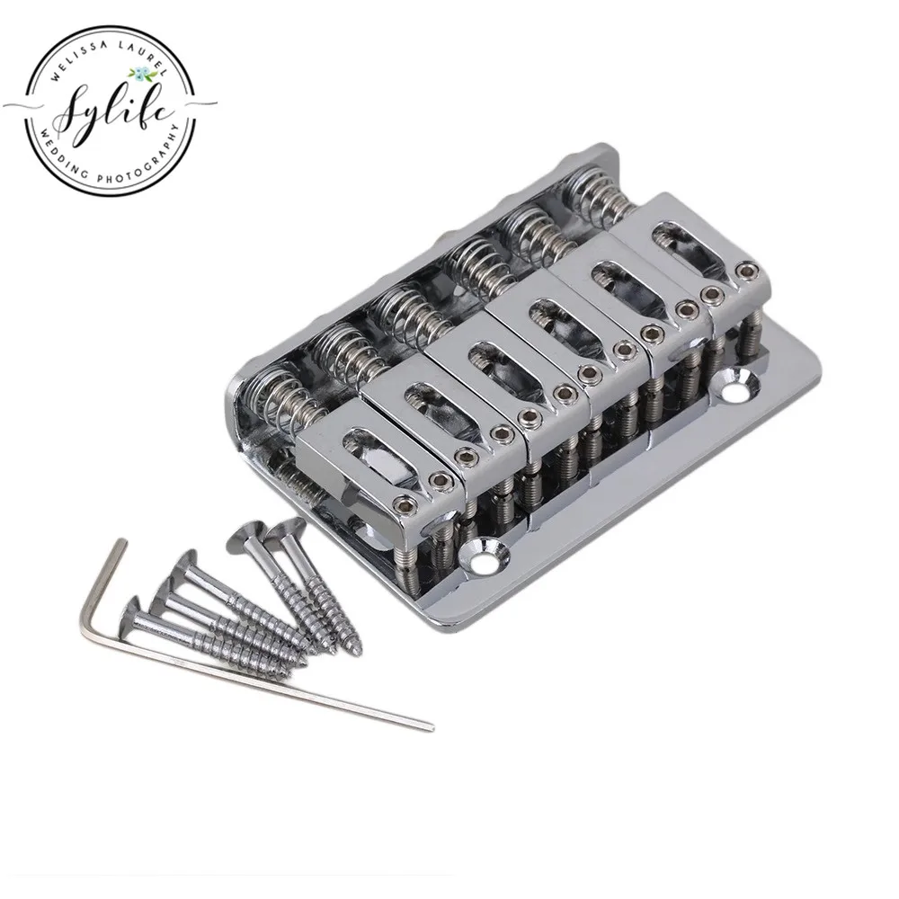 

Chrome Kids Guitar 6 Saddle Fixed Bridge For Guitar