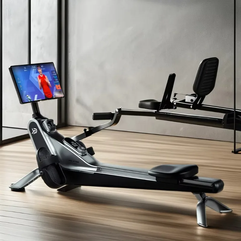 Electro Magnetic Control System Smart Rowing Machine Home Commercial Air Rower Gym Equipment Gym Rowing Machine with App