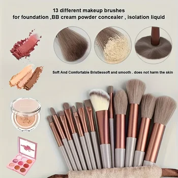 13pcs Makeup Brush Brushes Set Cosmetic Makeup Sponge Makeup Brush Beauty Tool Eyeshadow Blush Professional Brush Set 2