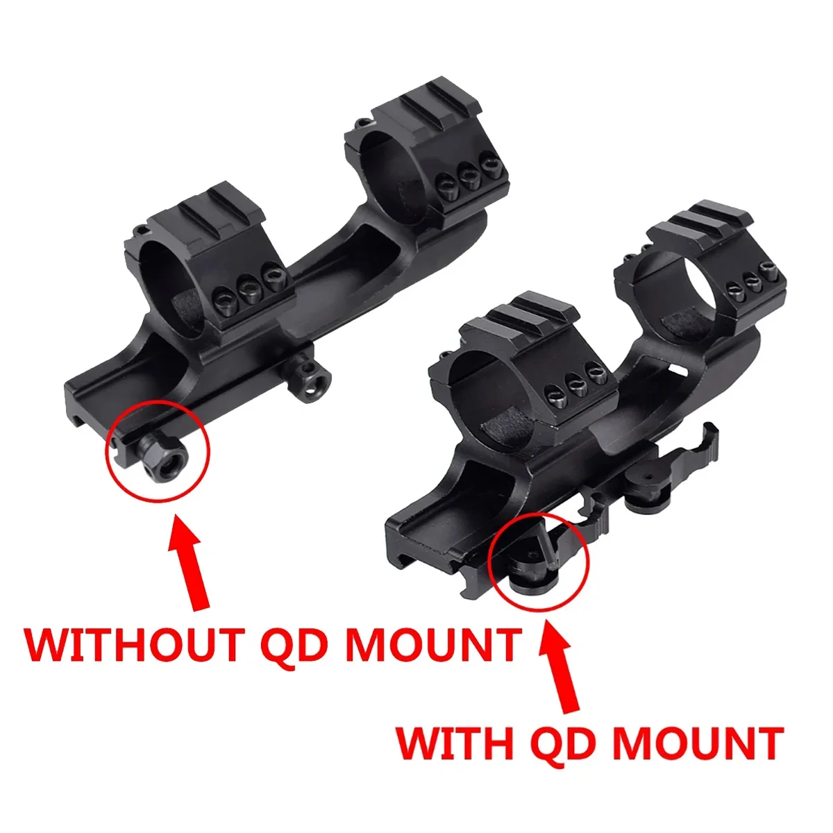 Tactical Scope Ring Mount QD 25.4mm 30mm One Piece Scope Mount 1"/30mm Dual Rings Hunting Accessories 20mm Picatinny Rail