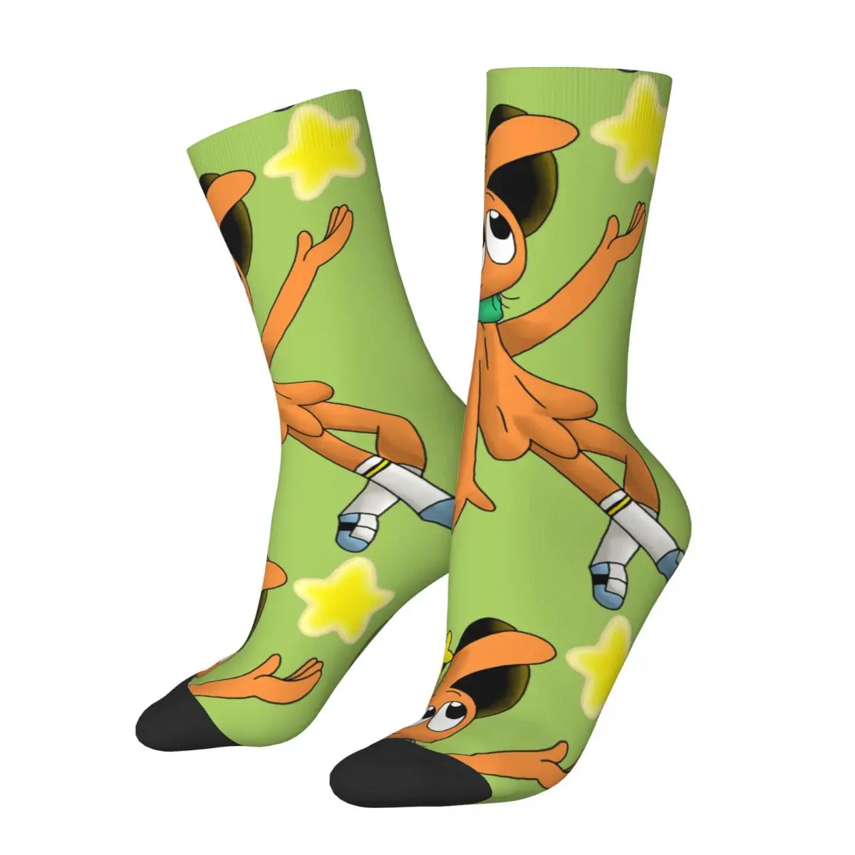 

Funny Crazy compression The Star Classic Sock for Men Hip Hop Harajuku Wansder Over Yonnder Comic Adventure Animation Crew Sock