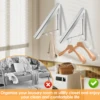 Wall Mounted Drying Rack Folding Laundry Racks Versatile Aluminum Telescopic Clothes Hanger Space Saving Clothes Coat Hanger 3