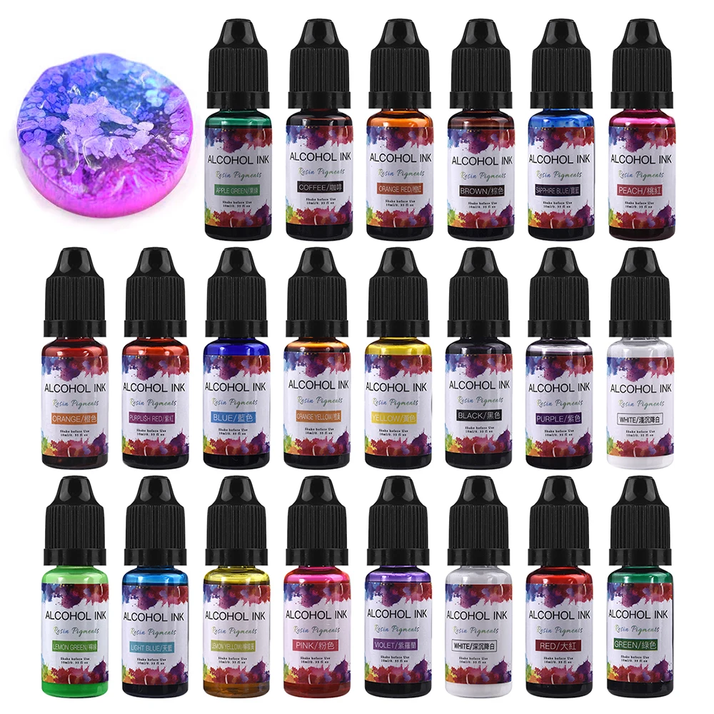 Epoxy Resin Pigment Kit Art Ink Alcohol Liquid Colorant Dye Diffusion