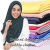 Instant Double Loop Bubble Chiffon Scarf Solid Muslim Hijab Shawls Lady Wraps Fashion Islam Bandana Easy Ready To Wear Hijab 1