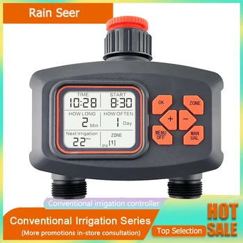 RainSeer 2-Way Water Timer LCD Display Timer Waterproof IP65 Home Garden irrigation Rainfall Timer Automatic Controller System 1