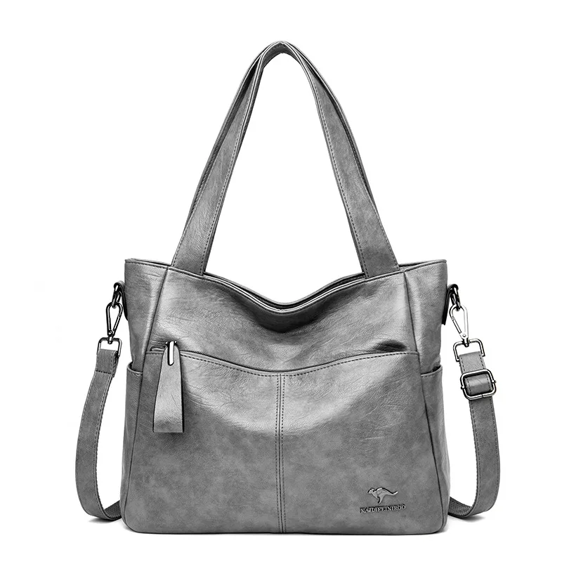 Women's Leather Top Handle Bags Female Shoulder Sac Tote Shopper Bag Bolsa Feminina Luxury Designer Handbags for Woman
