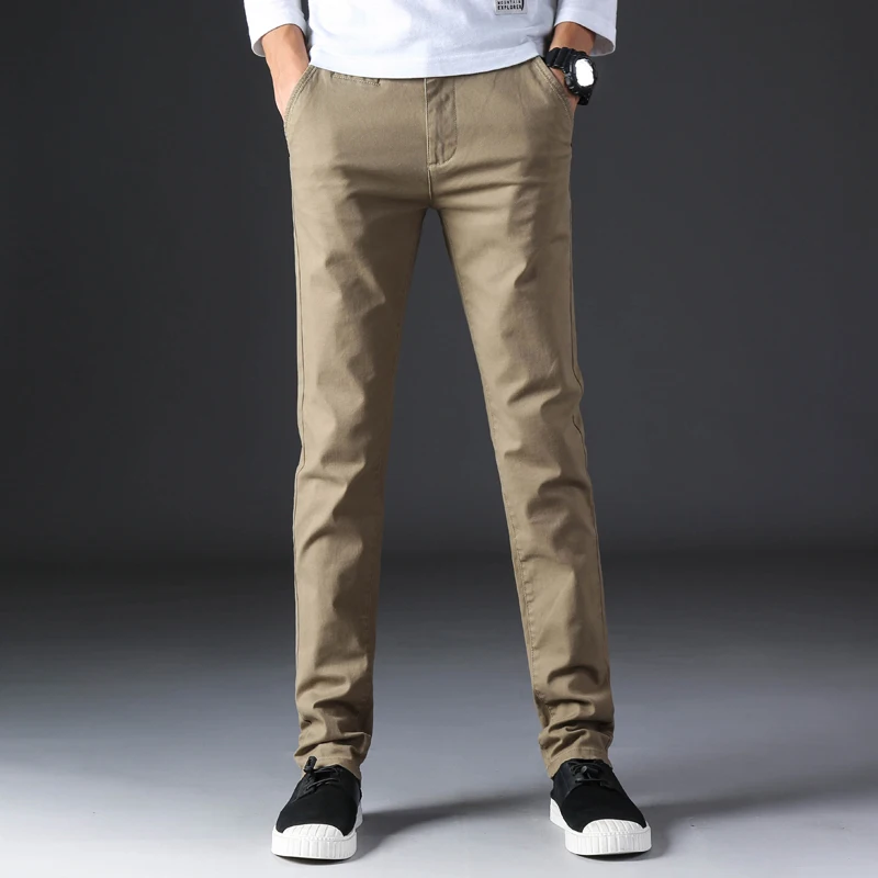 KSTUN 2023 Spring Summer New Casual Pants Men Cotton Slim Fit Chinos Fashion Trousers Male Brand Clothing Basic Mens Pants 3