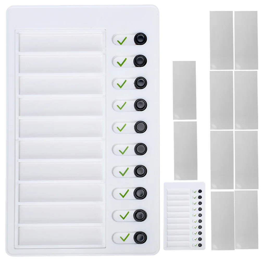 

Self-discipline Checker Kids Utensils Chore Board Household Reminder Chart Convenient for Time Tables