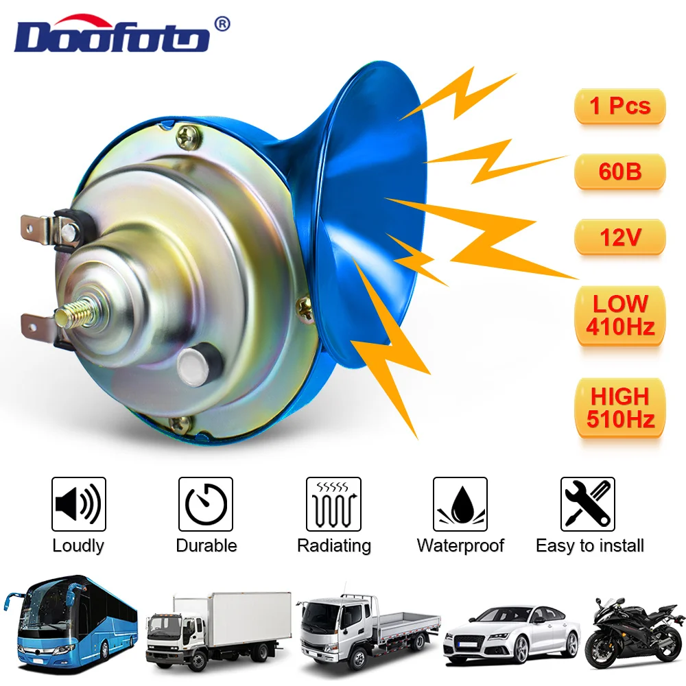 1 Pz Universale Auto Corno Di Lumaca Altoparlante 12V Lumaca Corno D'Aria Vespa Loudness Per Auto Moto Treno Corno Tweeter