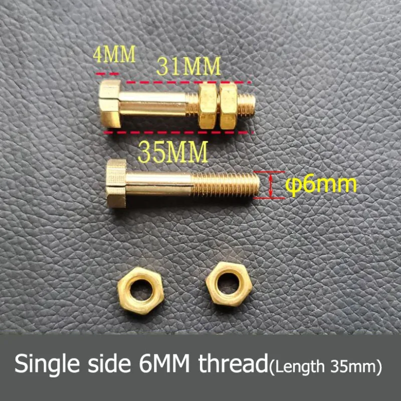 2pcs Brass Screw for Vacuum Sealer Heat Sealing fixation Vacuum Packaging machine Part Copper Split Screw M6 M8