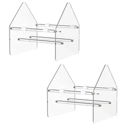 Acrylic Records Vinyl Albums Stand Display Acrylic Books Storage Display Stand Vinyl Record Storage Stand (2 Pack)