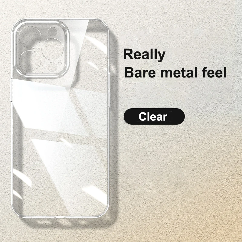 Ultra Thin Glossy Transparent Hard Case with Camera Protection