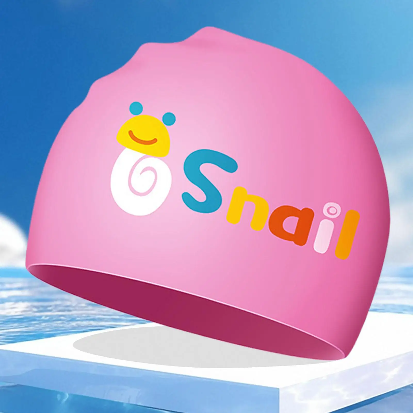 Cartoon Swimming Cap Children Kids Silicone Swiming Pool Water Sport Hat Cute Swim Bathing Hats Caps Little Boys Girls New