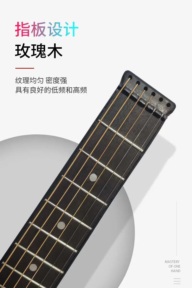 Description Picture 4 of item1Pc Creative Folding Portable Small Electric Guitar Travel Mute Beginner Practice Professional String Musical Instrument Guitar