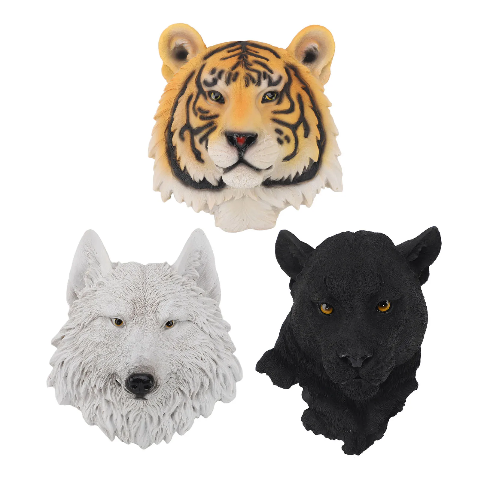 

3D имитация статуи головы животных, Настенный декор, полимерные уникальные изысканные статуи головы животных, настенная подвесная скульптура для дома, бара