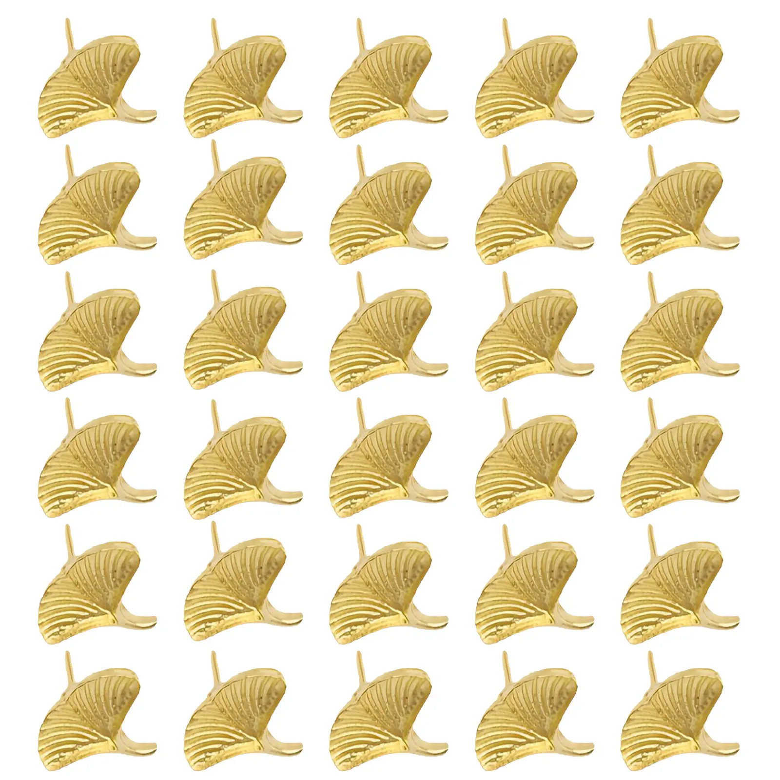 30Pcs 금속 은행잎 모양 플랫 푸시핀, 게시판, 코르크보드, 사무실, 가정 장식, 지도, 사진 정리용
