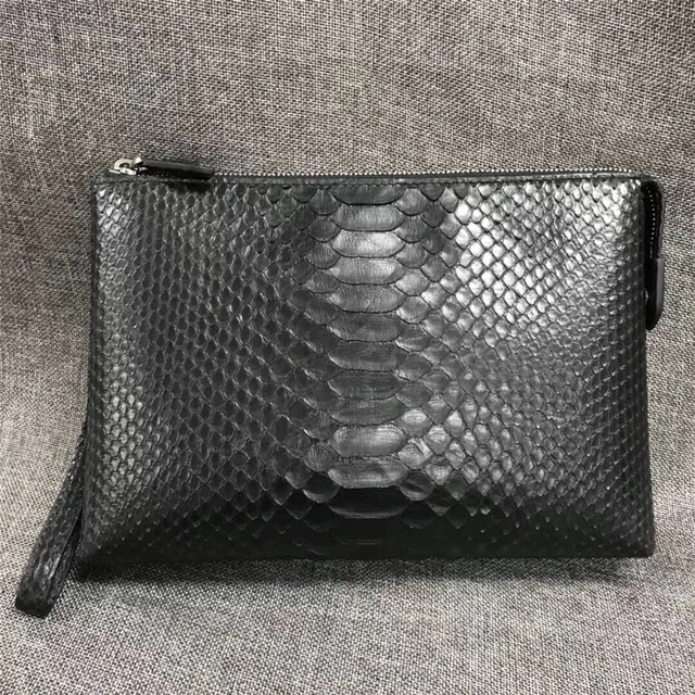 Bolso de mano de cuero para hombre, bolso hecho a mano, bolso de pulsera,  sobre con código de bloqueo, cartera antirrobo, bolso de embrague para