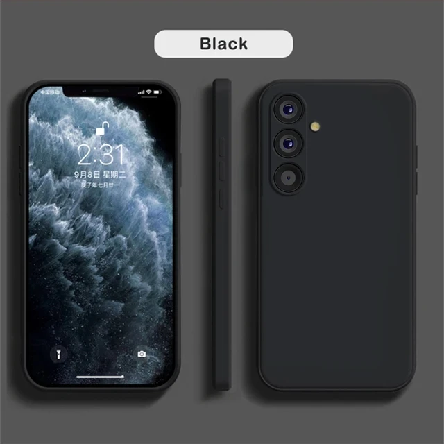 thumbnail image 1 of Galaxy S24 23 23 22 21 Liquid Silicon Phone Case For Samsung Galaxy S24 Plus S23 Ultra S22 S20 FE A54 53 Soft Shockproof Cover, 1 of 5