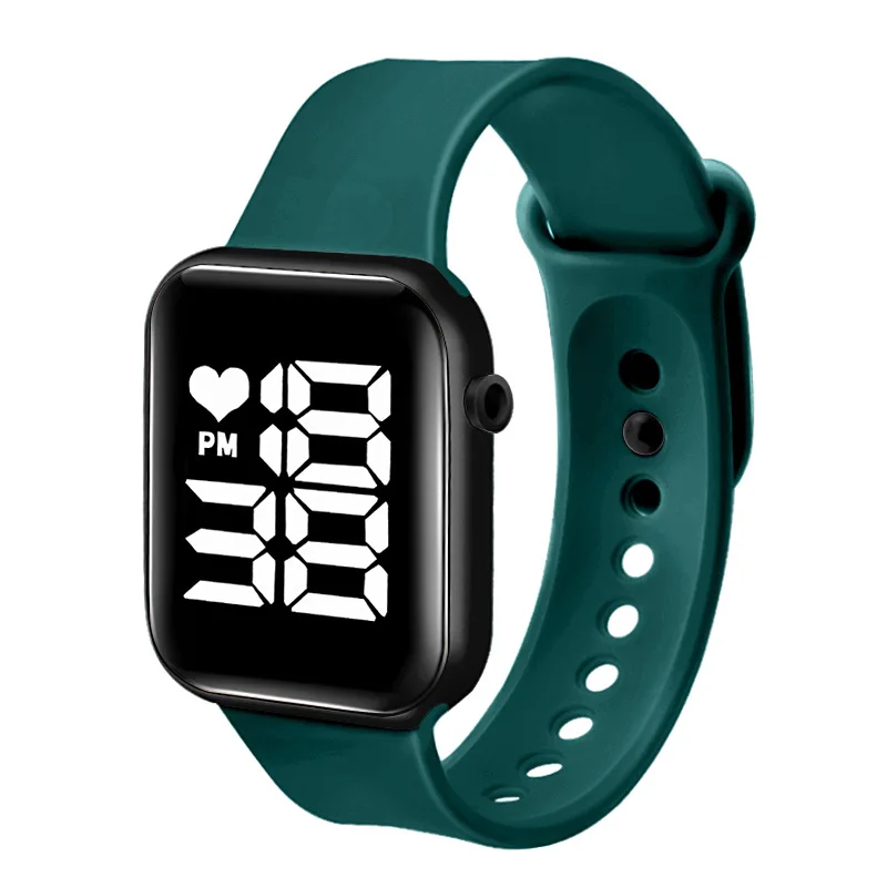 Digital Watch Brand Sports Electronic Watch For Women Men Children Big Screen Square LED Student Wrist Watches