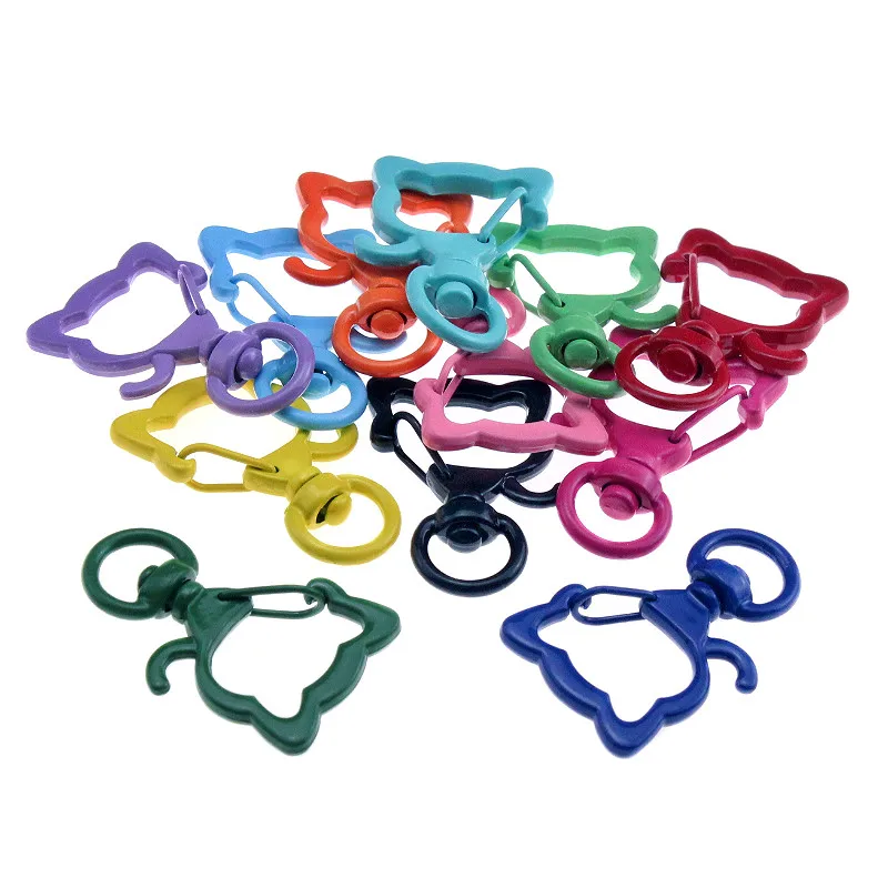 

5-20Pcs Multicolor Keychain Rotatable Buckle Hook Swivel Lobster Clasp KeyChains Metal Key Chains For Bag Charm Accessories