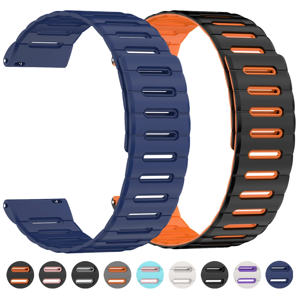Premium 22mm Silicone Magnetic Replacement Strap - Stylish Bracelet