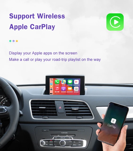 Módulo CarPlay Inalámbrico Road Top Para Audi Q3 2014-2018 - Compatible Con MMI 3G, Incluye Navegación Y Mirrorlink