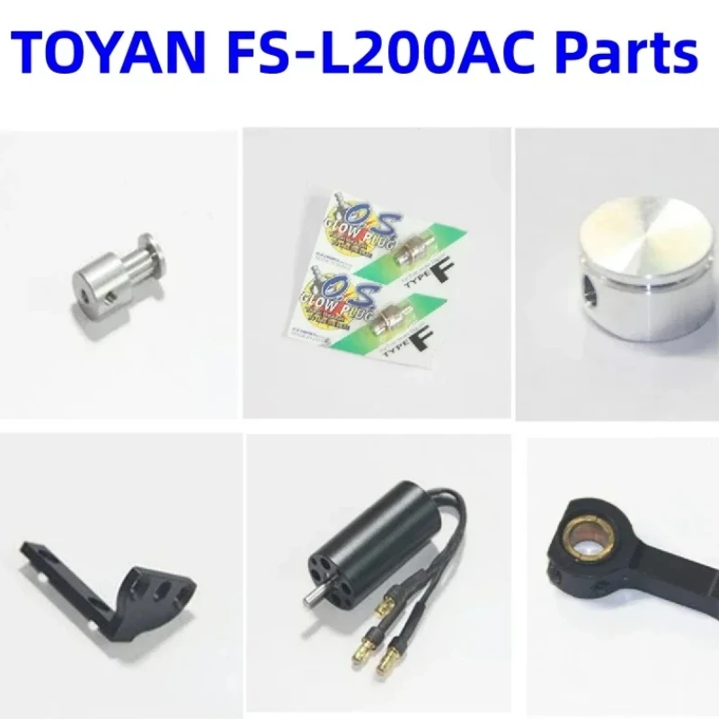 Toyan Fs-L200Ac Parti Del Modello Del Motore A Doppio Cilindro Pistone Biella Spinotto Pistone Avviamento Motore Anello Pistone Candeletta