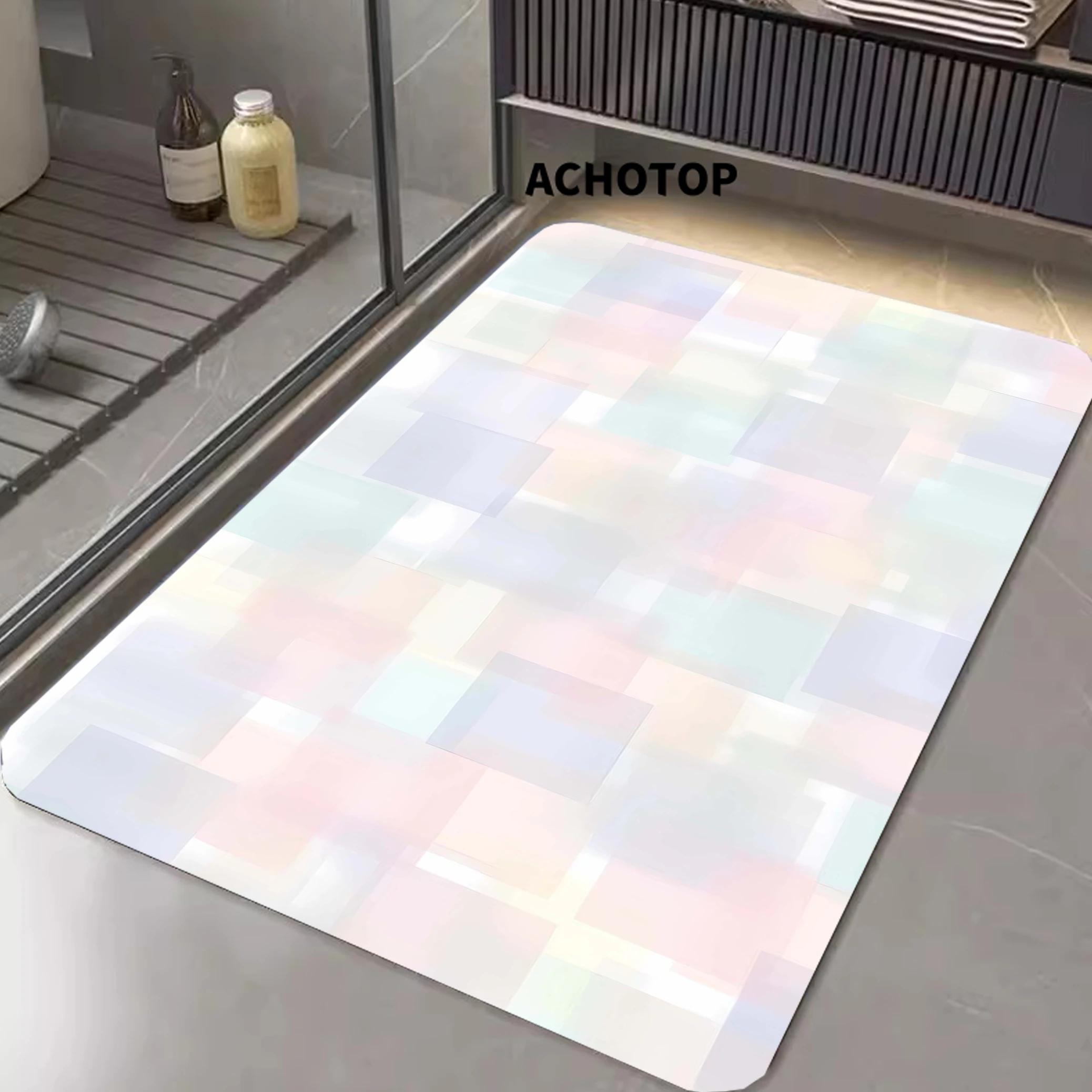 

Color Lump Print Mat Indoor Bedroom Kitchen Accessories Diatom Floor Mat Entrance Doormat Non-slip Corridor Porch Floor Carpet
