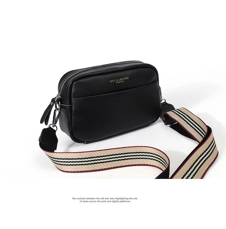 Leather Female Bag Tote Women Messenger New Wide Shoulder Strap Casual Crossbody Bolsas Handbag Woman Clutche White Y2k