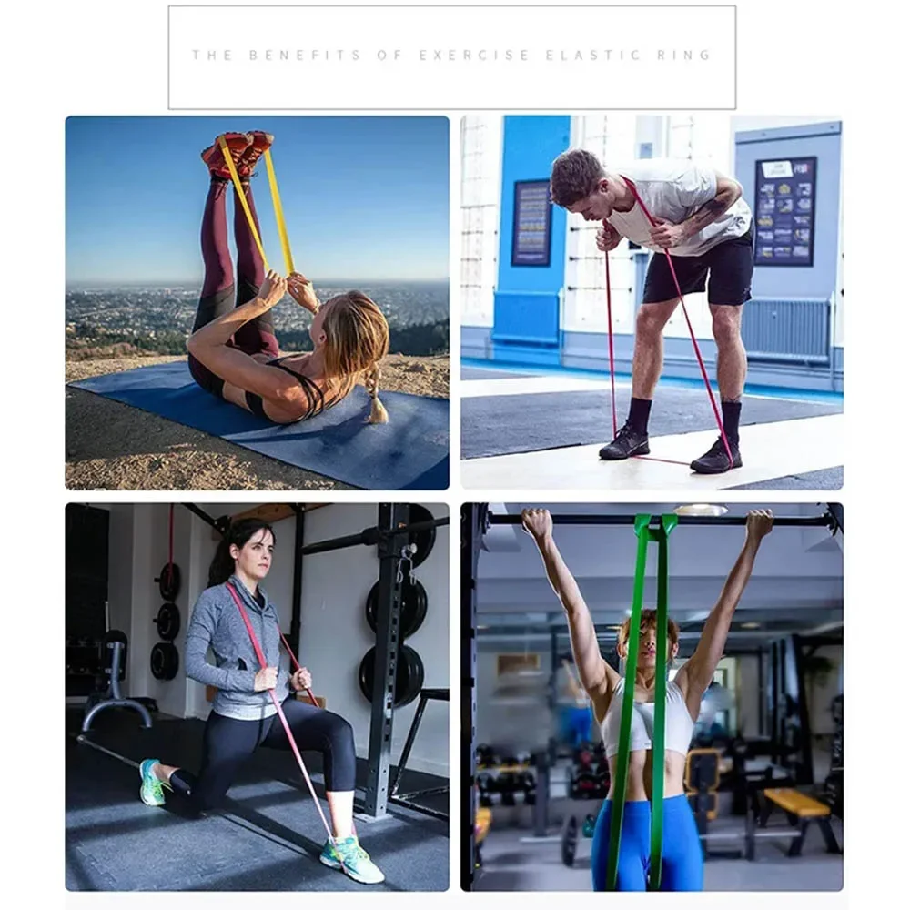 Heavy Duty Elastic Exercise Bands for Muscle Training and Full Body Workouts