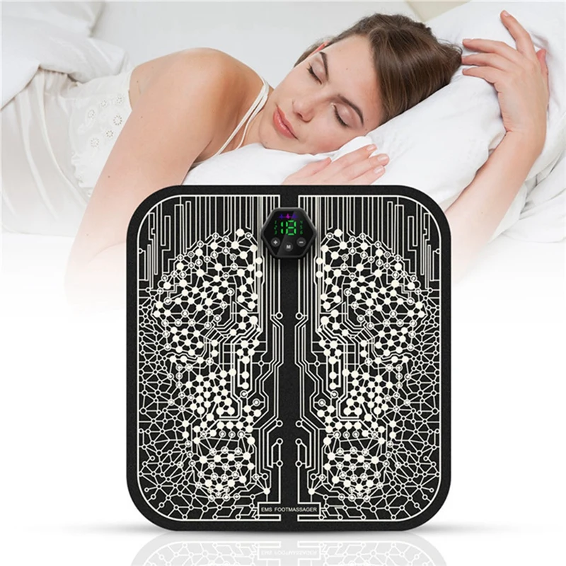 EMS Foot Massager Electric Feet Acupuncture Mat For Plantar Fasciitis Relief Neuropathy Pain Relief Instrument Durable B