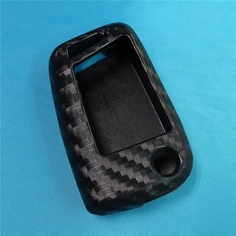 Car Key Case Cover For Volkswagen VW Golf 7 GTI R MK7 Tiguan Carbon Fiber Car Key Bag Shell Holder Fob Keyring Keychain