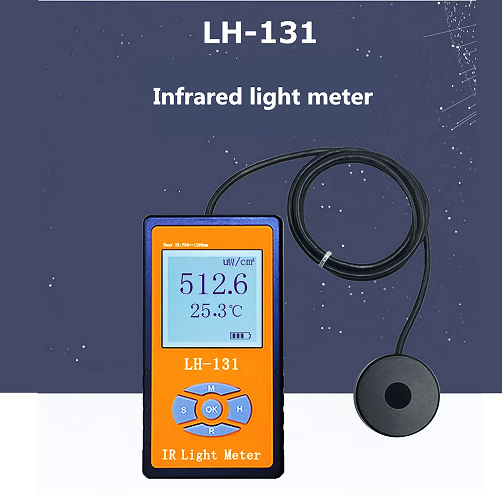 LH-129 LH-130 LH-131 Infrared Light Irradiance Power Meter Tester Radiometer LED Luminous Intensity Sunlight Meter 3