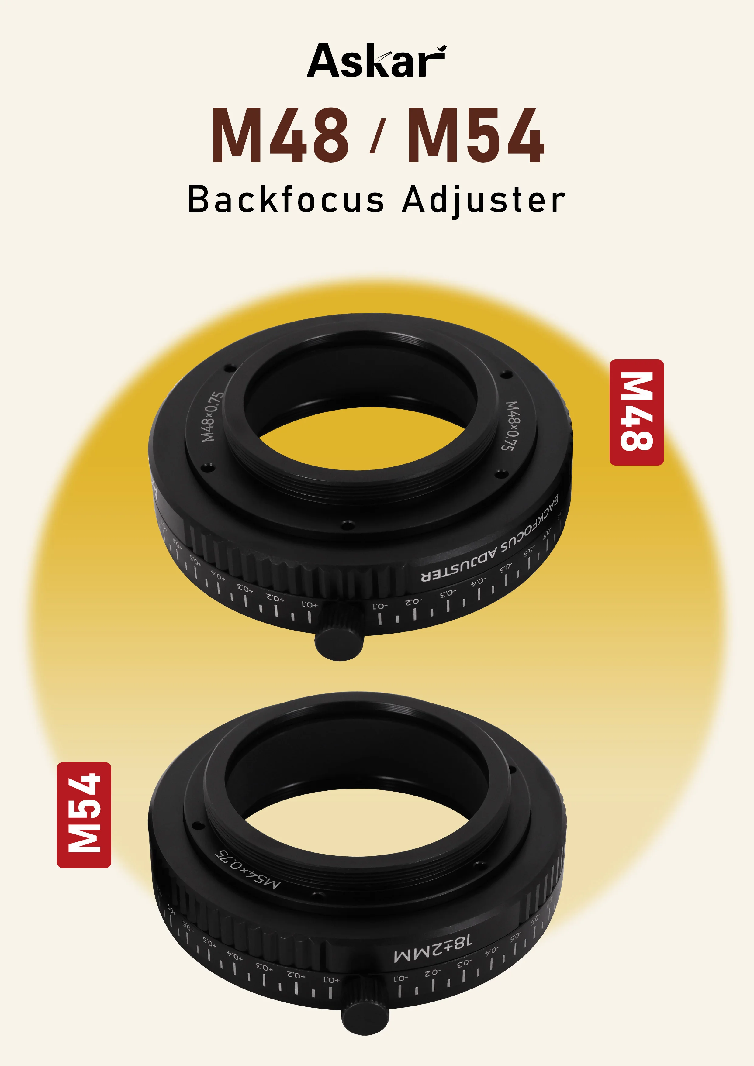 

ASKAR M54/M48 Backfocus Adjuster