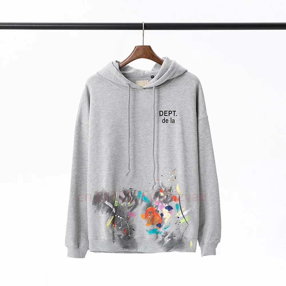 DEPT Fashion Hoodies for Men and Women Letter Print Hoodie Autumn Winter Long-sleeved Pullover Couple Casual Sweatshirts